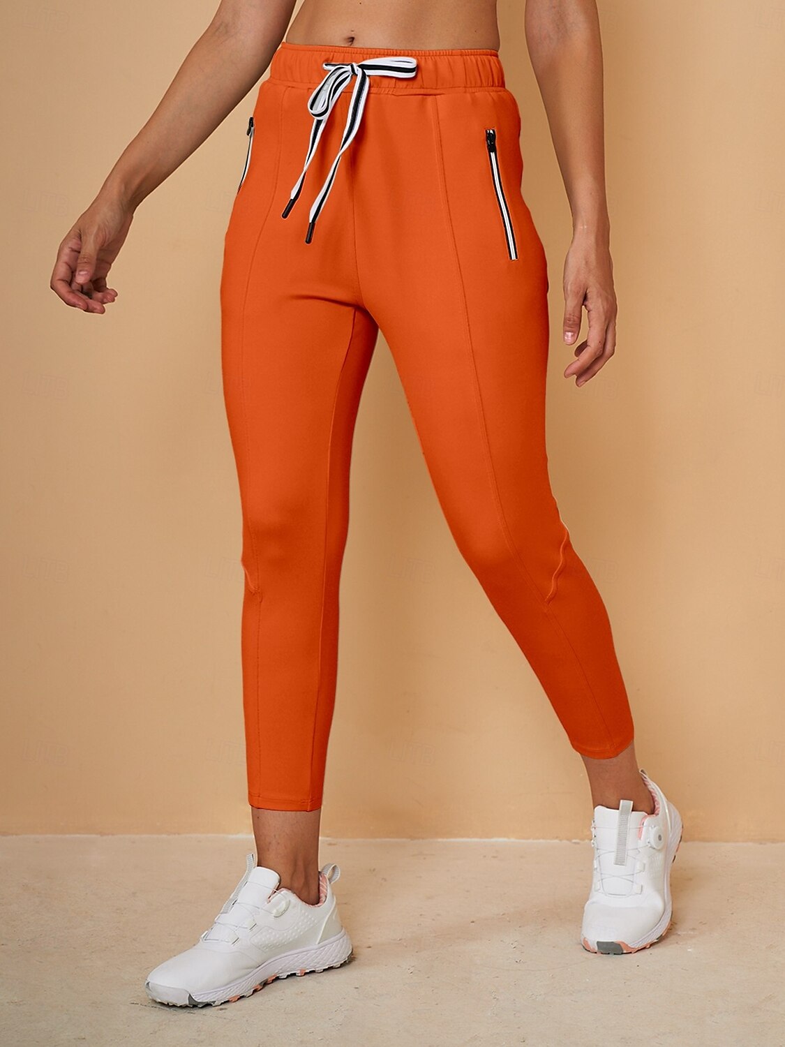 Chic Drawstring Capri Jogger Pantaloni Abbigliamento Golf Donna