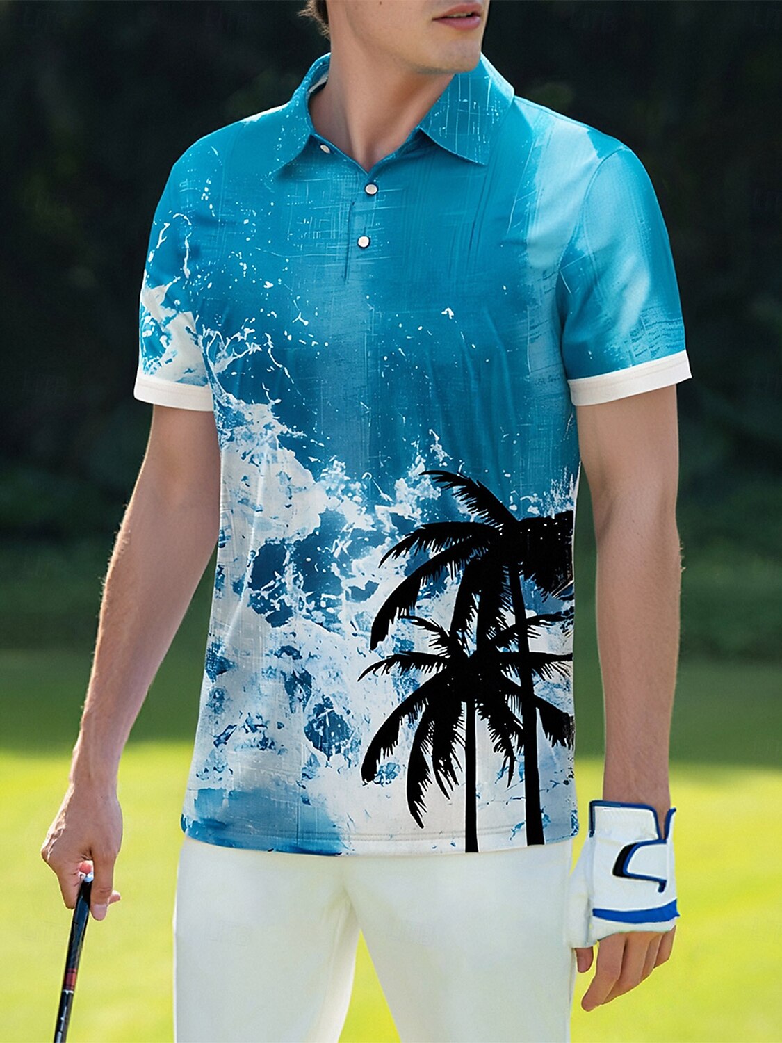 Hyped-up Tropical Men's Polo Top UPF50+