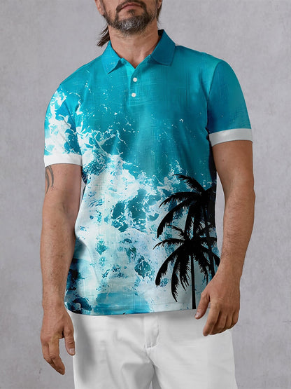 Hyped-up Tropical Men's Polo Top UPF50+