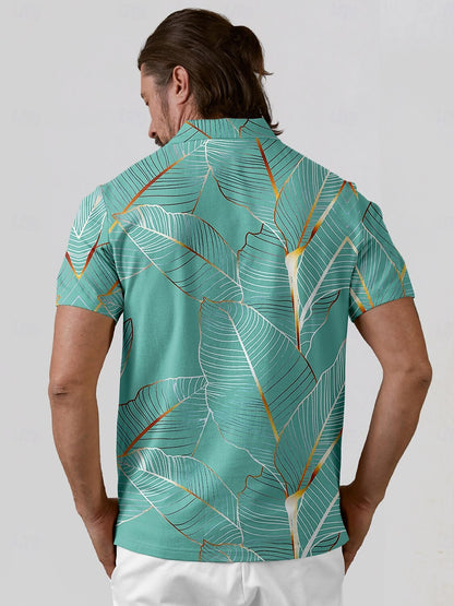 Hyped-up Tropical Men's Polo Top UPF50+