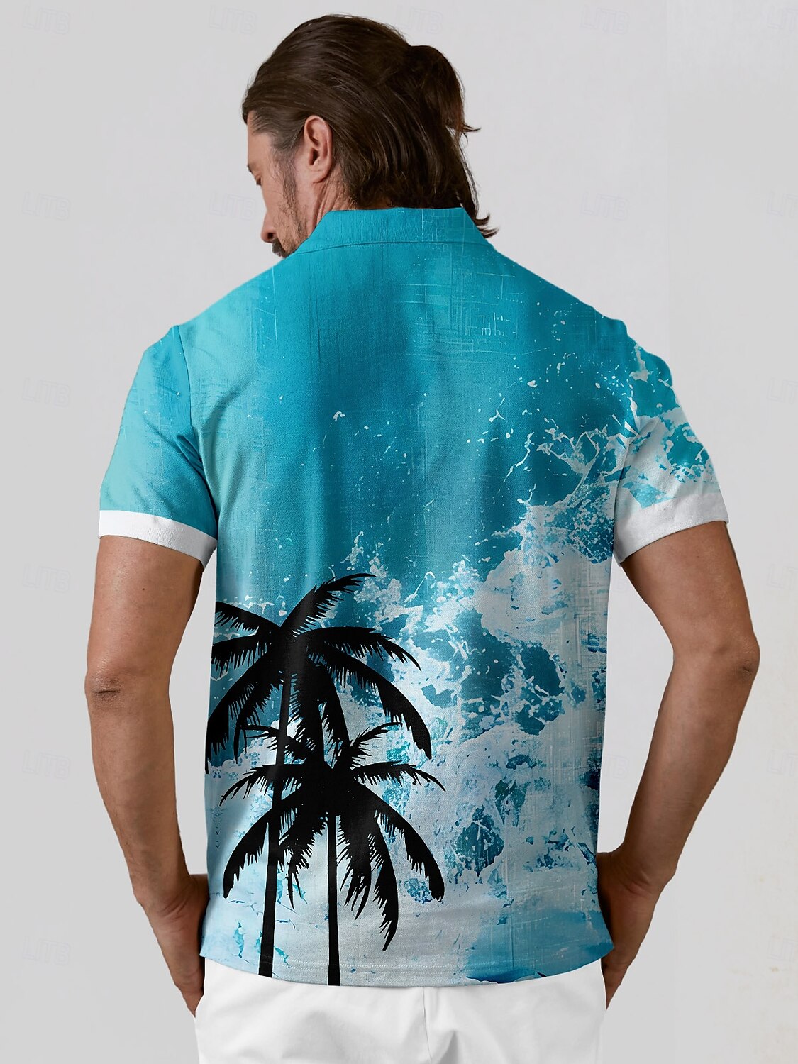 Hyped-up Tropical Men's Polo Top UPF50+