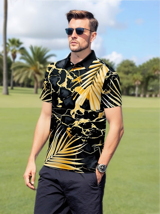 Hyped-up Tropical Men's Polo Top UPF50+