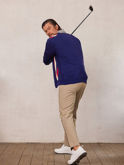 More Than Basic Men's Golf Knit Button Cardigan